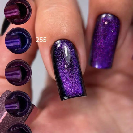 Гель-лак Luna №255 Cat Eye Синьо-фіолетовий 13 мл