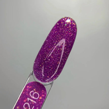 Luna Gel Polish Nr. 216 Reflection Purple mit mehrfarbigen Glitzereffekten 8ml