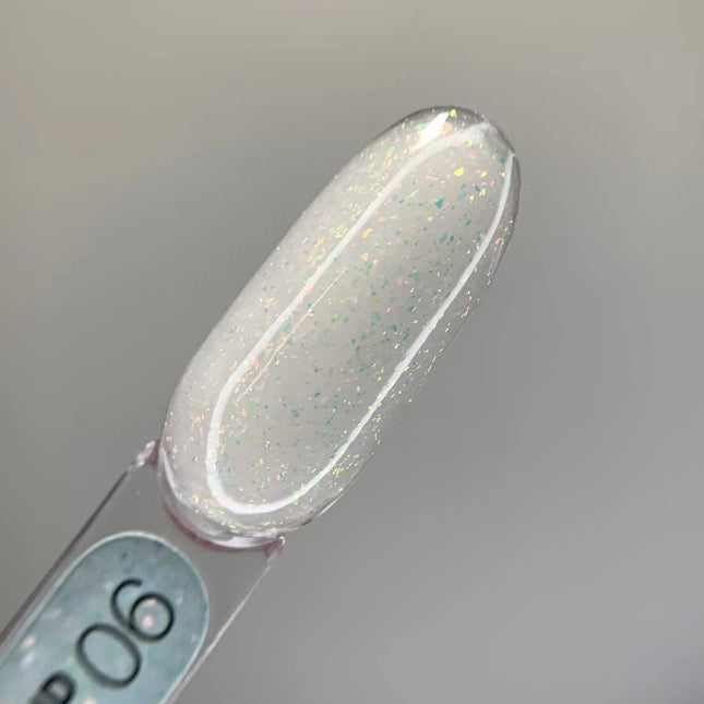 Гель Luna Diamond №06 Milk з голографічною фольгою 15 мл