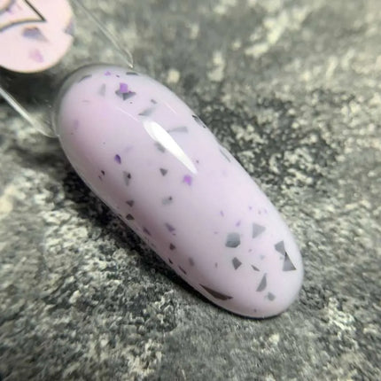 Luna Marble Grundlack №07 Blackberry Yogurt mit schwarzer und violetter Folie 13ml