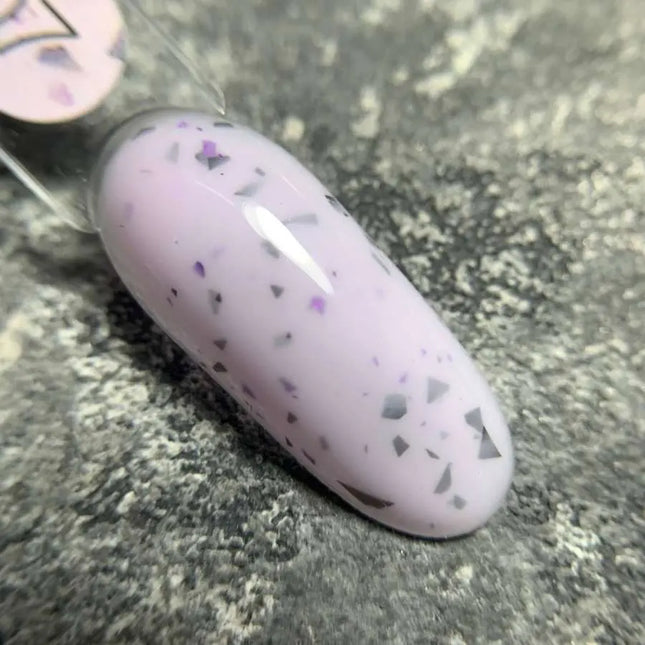 Luna Marble Grundlack №07 Blackberry Yogurt mit schwarzer und violetter Folie 13ml