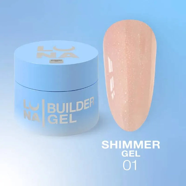 Гель Luna Shimmer №1 Світло-рожевий персиковий 15 мл