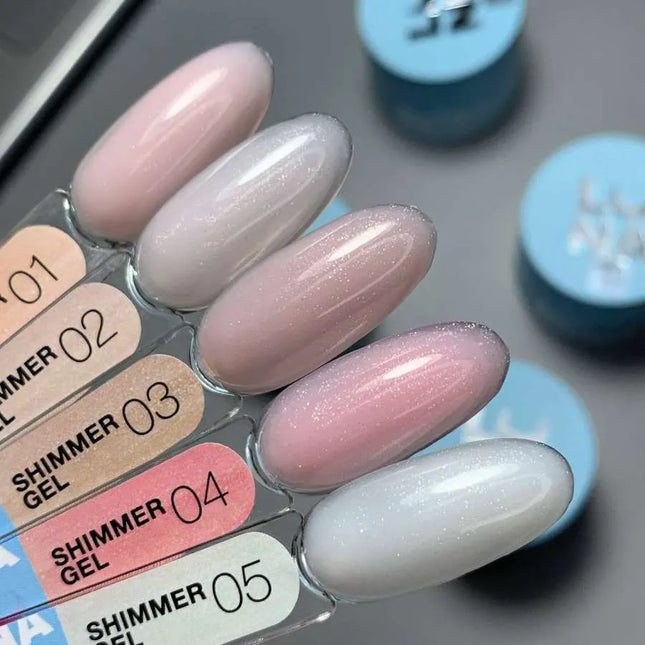Гель Luna Shimmer №1 Світло-рожевий персиковий 15 мл