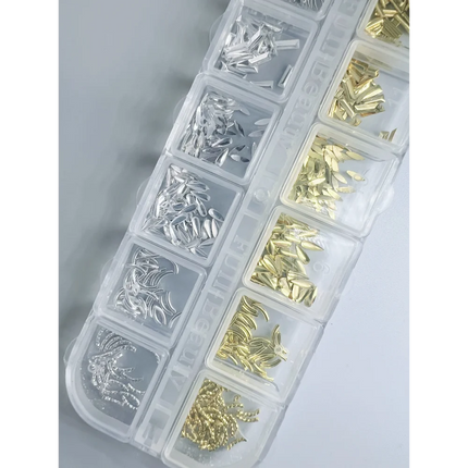 Metal gold decor - 09 - Decor for nail