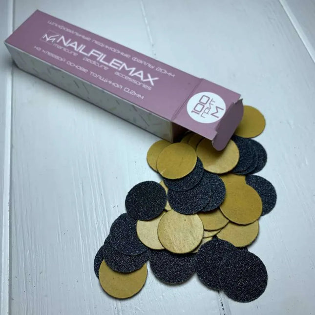 Одноразовые пилочки для педикюра диск Nailfilemax M зернистость 100, 100 шт.