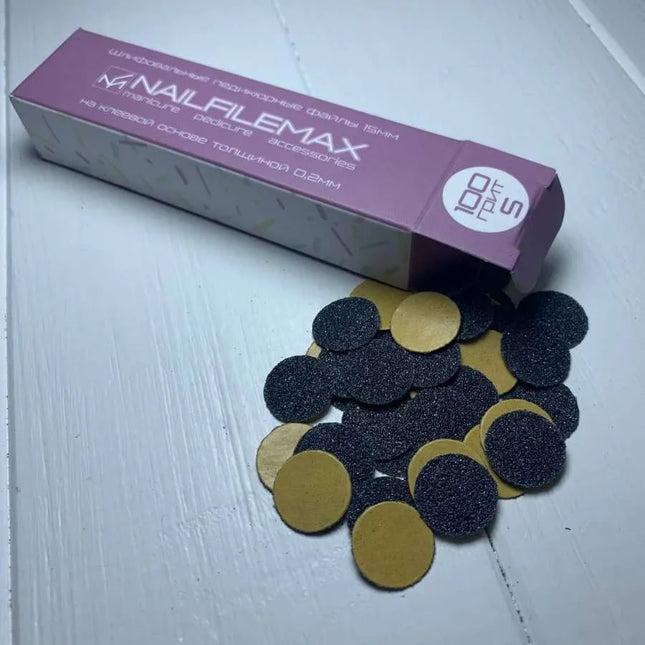 Одноразовые пилочки для педикюра диск Nailfilemax S зернистость 100, 100 шт.