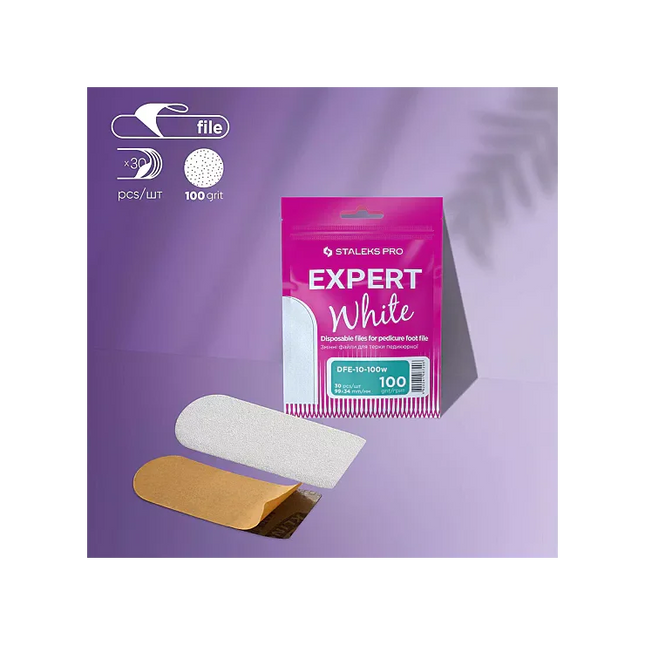 Refill pads for pedicure foot file Staleks Pro Expert 10 100 grit DFE-10-100w - Pedicure foot file