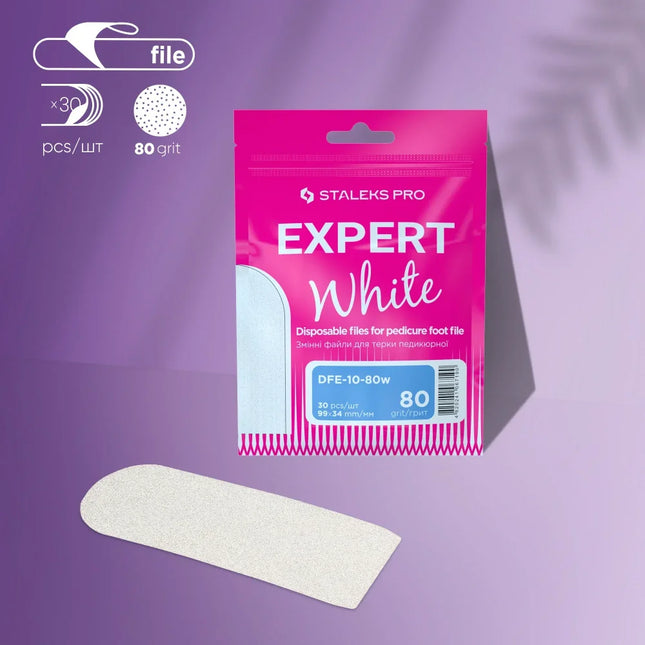 Refill pads for pedicure foot file Staleks Pro Expert 10 80 grit DFE-10-80W - Pedicure foot file