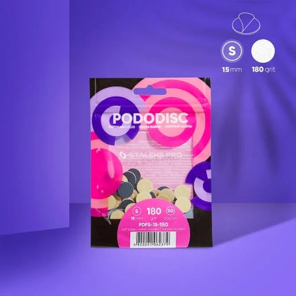 Refill pads on a soft base for pedicure disc Pododisc Staleks Pro S 180 grit (50 pcs) PDFS-15-180 - Disposable files
