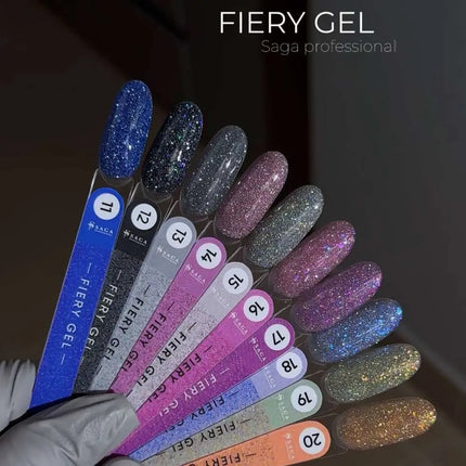Saga Fiery Gel-Nagellack Nr. 11 Blau 10ml