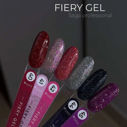 Saga Fiery Gel-Lack №44 Schwarz mit blauem Unterton 9ml