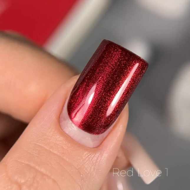 Gel-Lack Saga Love Red 1 Shimmer 10 ml