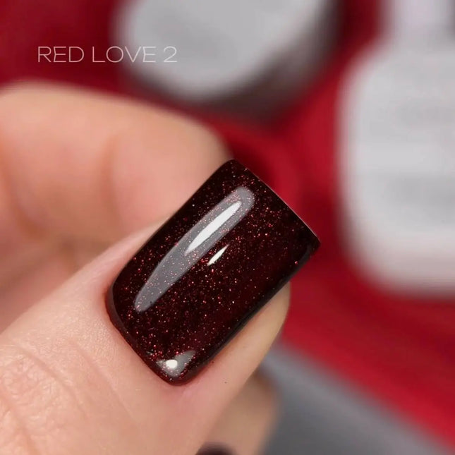 Gel-Lack Saga Love Red Nr. 2 Shimmer 10ml