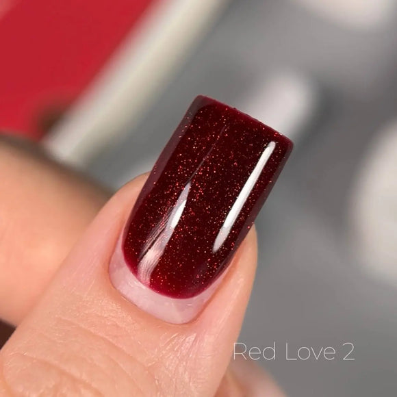Gel-Lack Saga Love Red Nr. 2 Shimmer 10ml