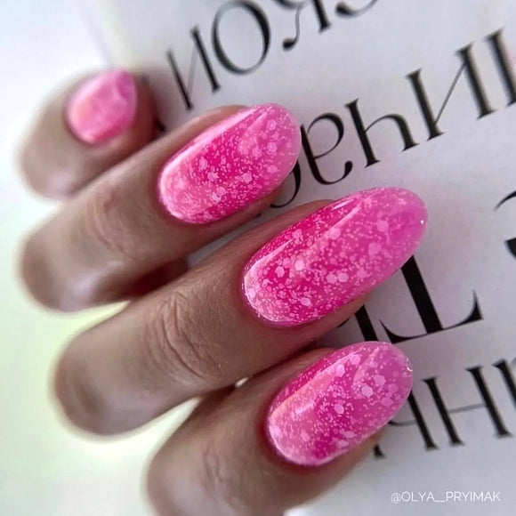 Гель-лак Saga Marmalade №04 Глубокий розовый с хлопьями 9ml