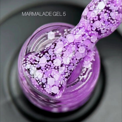 Гель-лак Saga Marmalade №01 Шартрез с хлопьями 9 мл