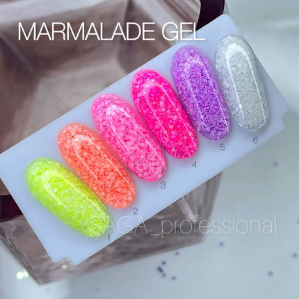 Гель-лак Saga Marmalade №01 Шартрез с хлопьями 9 мл