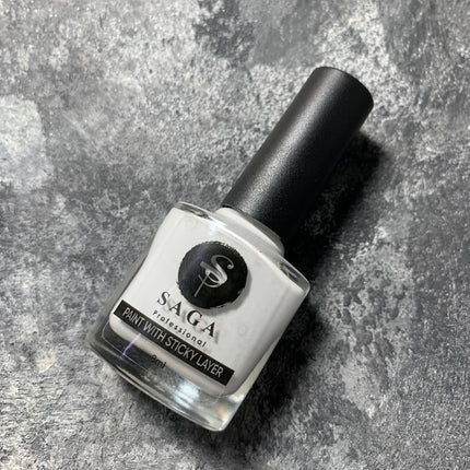 Stamping-Farbe Schwarz mit klebender Schicht 8ml Saga Professional