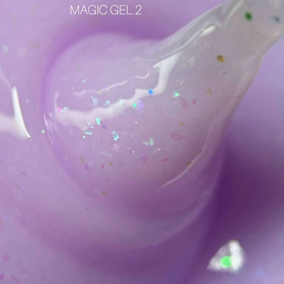 Saga Magic Gel Nr. 01 Milky mit holografischer Folie 15 ml