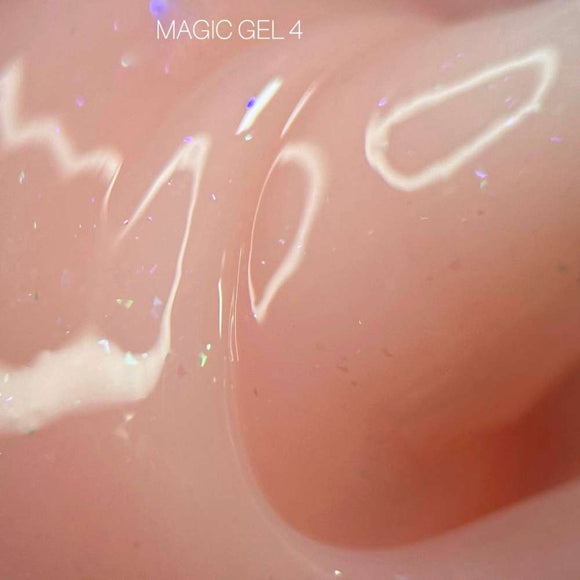 Saga Magic Gel Nr. 04 Pfirsich mit holografischer Folie 15ml
