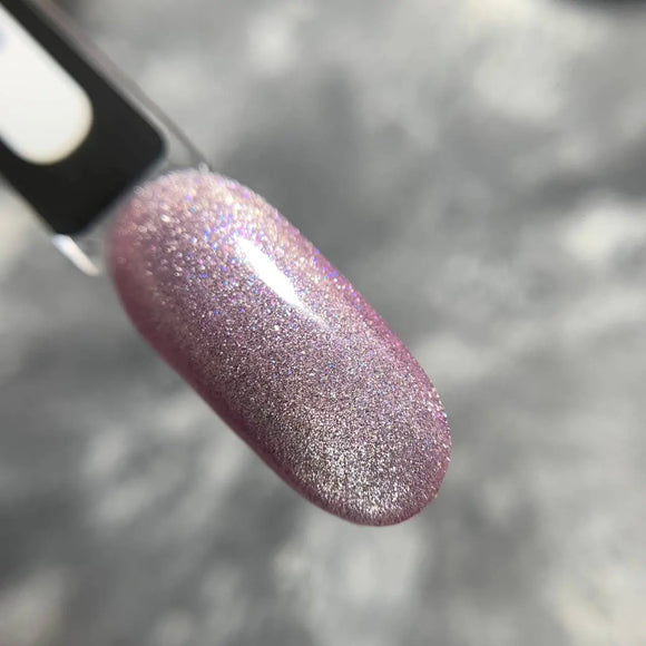 Saga Cat Eye Shine №03 Фиолетовый румянец с неоновыми синими блёстками 9ml