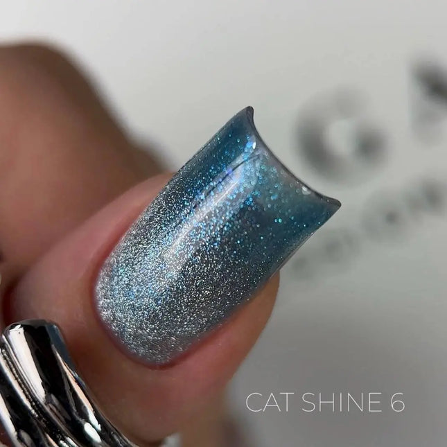 Saga Cat Eye Shine Nr. 06 Aqua mit blauem Glitzer 10ml