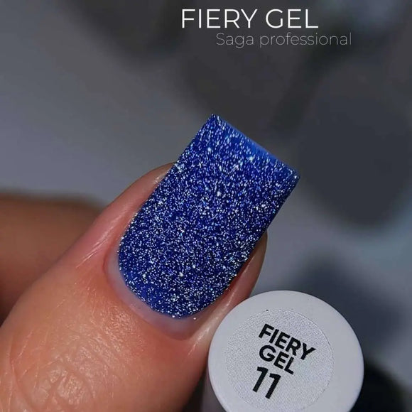 Saga Fiery Gel-Nagellack Nr. 11 Blau 10ml