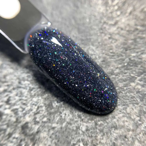 Saga Fiery Gel Polish №12 Антрацит с Holographic Glitter 10ml