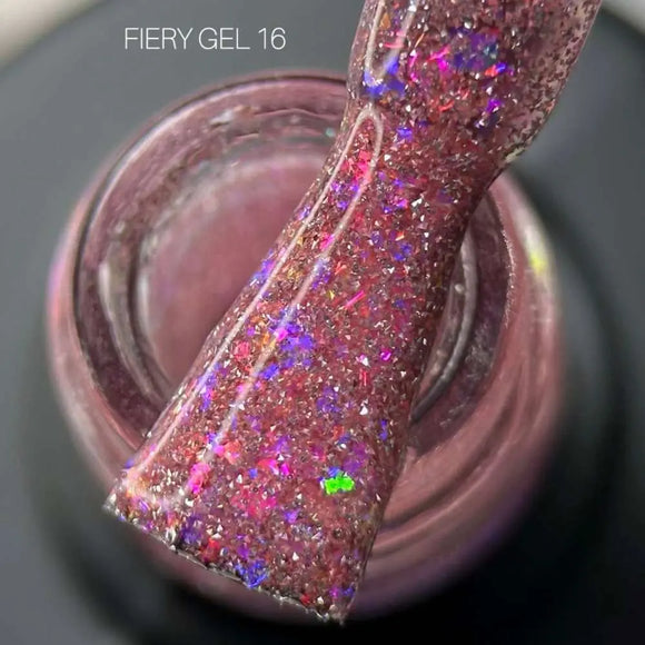 Saga Fiery Gel Polish №16 Lilac Pink with foil 10ml