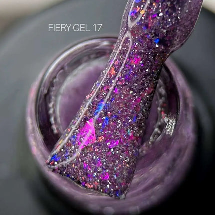 Saga Fiery Gel Polish №17 Orchideenlila mit Folie 10ml