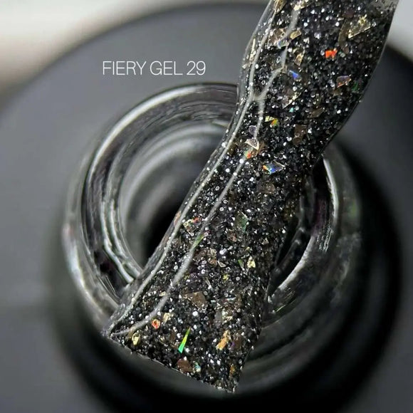 Saga Fiery Gel-Nagellack Nr. 29 Dunkelgrau mit Folie 9ml