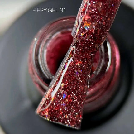 Saga Fiery Gel-Nagellack Nr. 31 Claret mit Folie 9ml