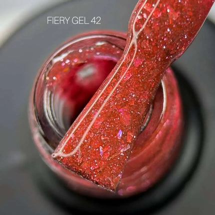 Saga Fiery Gel-Lack №42 French-Himbeere mit Folie 9ml