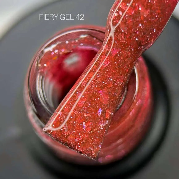 Saga Fiery гель-лак №42 French Raspberry с фольгой 9ml