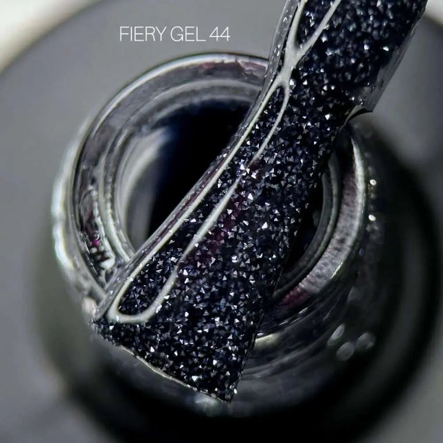 Saga Fiery Gel Polish №44 Black with Blue undertone 9ml