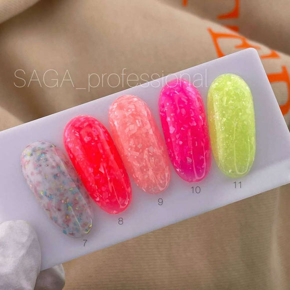 Saga Leaf Grundlack №09 Pfirsichrosa mit Silberfolie 9ml