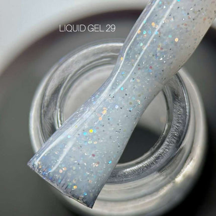 Saga Liquid Gel №29 Milky Grau mit Glitzereffekt 15ml