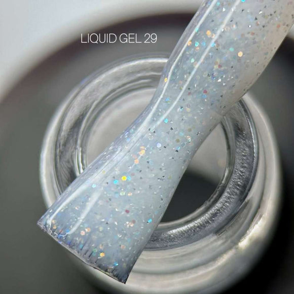 Saga Liquid Gel №29 Milky Grau mit Glitzereffekt 15ml