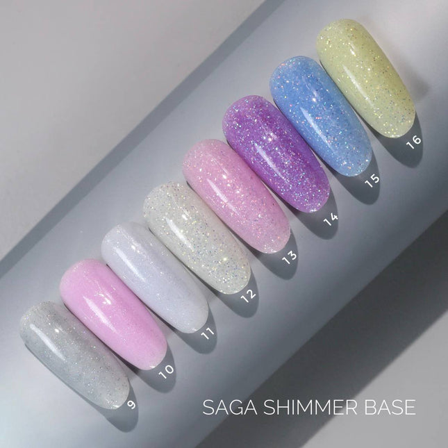 Saga Leaf Grundlack №01 Lebhaftes Blau mit Silberfolie 9ml