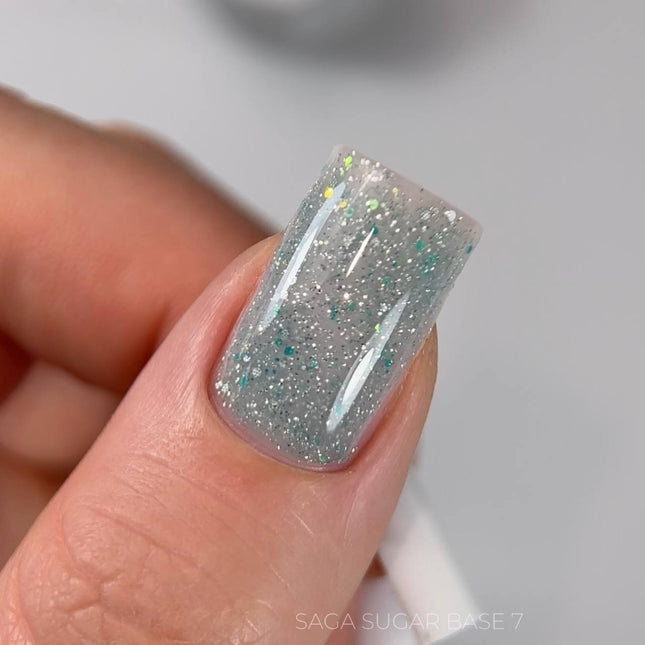 Saga Leaf Grundlack №01 Lebhaftes Blau mit Silberfolie 9ml