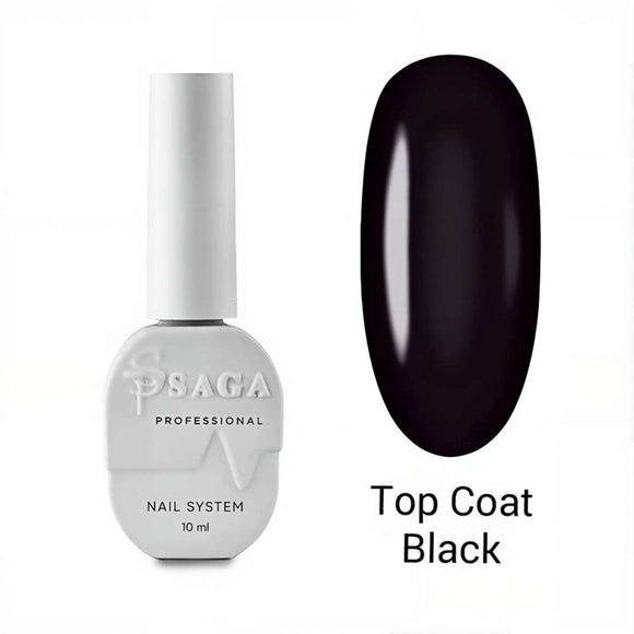 Saga Топ Покриття Чорне 10ml