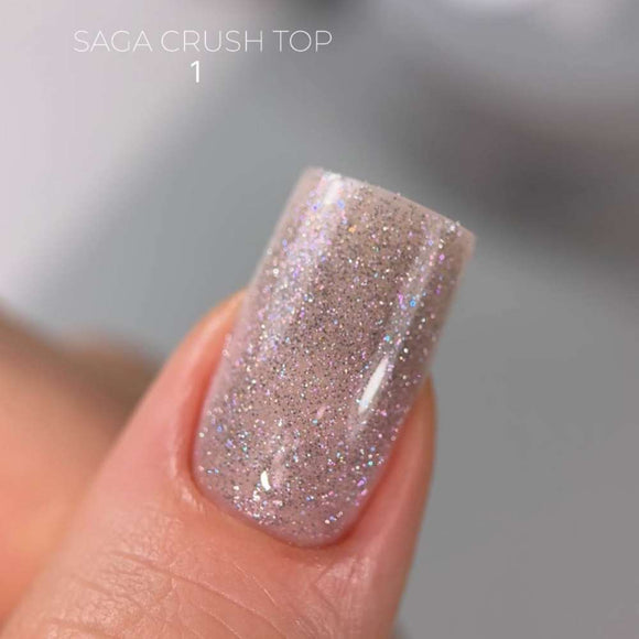 Saga Топ Crush №01 с фиолетово-синим шиммером 9 мл