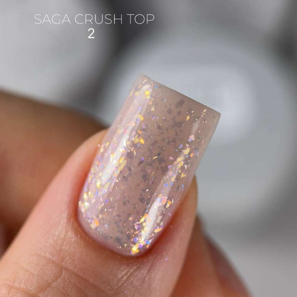 Saga Топ Crush №01 з фіолетово-блакитним шиммером 9 мл