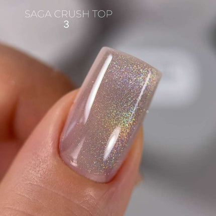 Saga Top Crush №03 with holographic cat eye effect 9ml