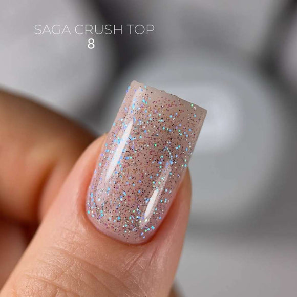 Saga Decklack Crush №08 mit aqua-chromglitzer 9ml