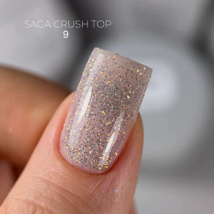Saga Топ Crush №09 с бронзовыми голографическими блестками 9 мл