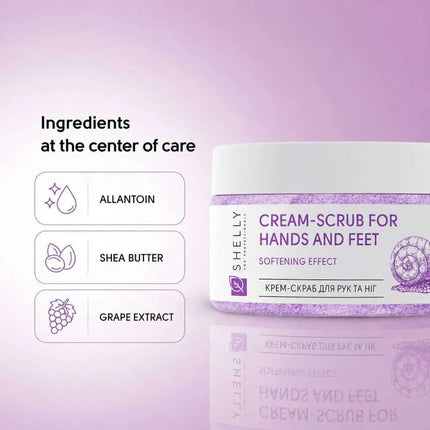 Creme-Peeling für Hände und Füße mit Allantoin, Schneckenextrakt und Sheabutter Shelly 350 g