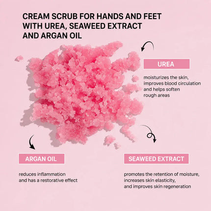 Creme - Peeling für Hände und Füße mit Harnstoff, Laminaria-Extrakt und Arganöl Shelly 350 g
