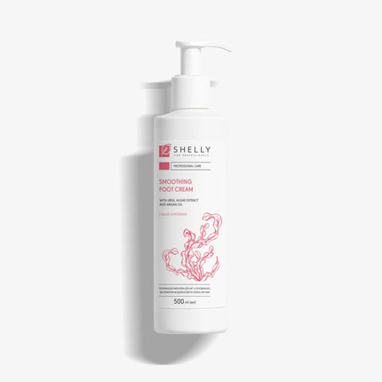 Glättende Fußcreme mit Harnstoff, Algenextrakt und Arganöl Shelly 500 ml