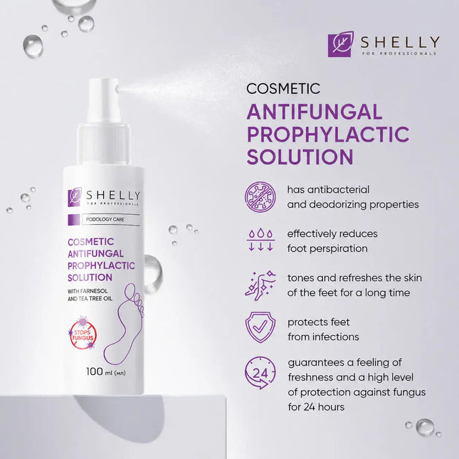 Antimykotische Prophylaxe für Füße und Nagelplatte Shelly 100 ml